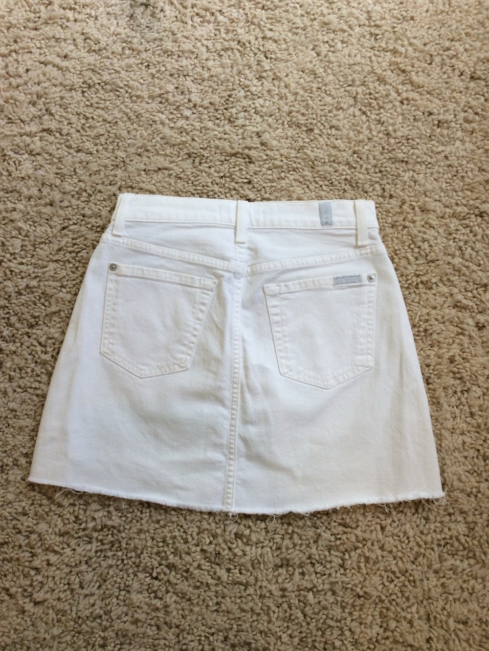 7 For All Mankind White A-Line Denim Skirt - size 24 - Picture 2 of 3